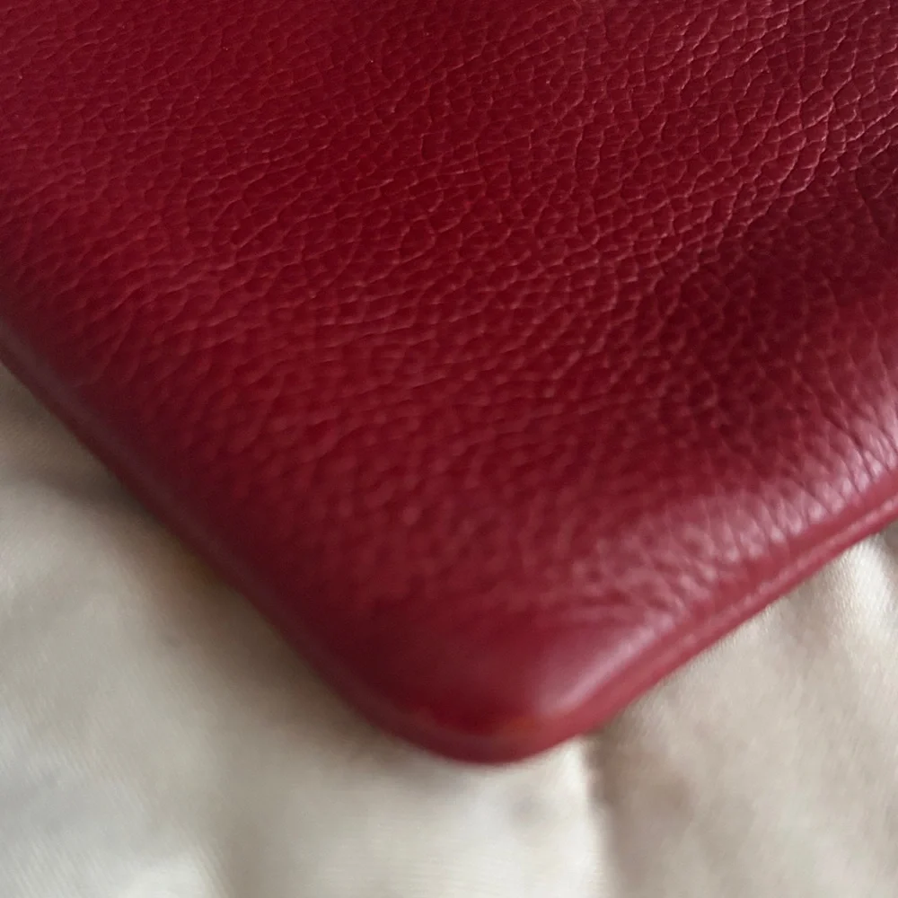 Coach Burgundy Leather Wristlet